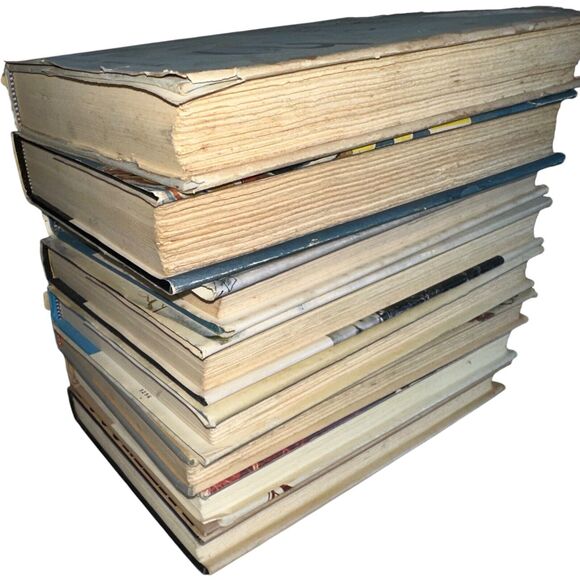 Antique Vintage Hardcover Ornate Books Shelf Home Decor Prop Set Staging 8 Lot - Picture 7 of 16